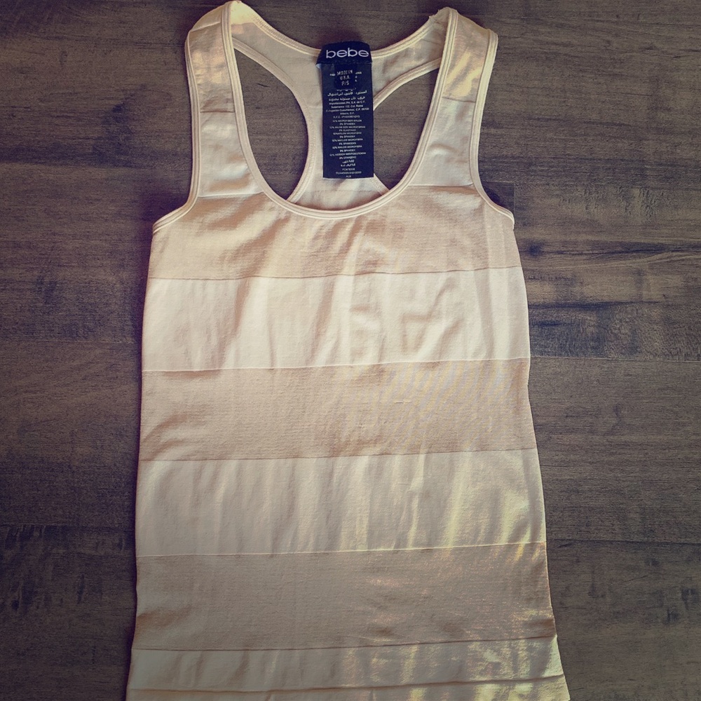 Bebe striped tank top. P/Small